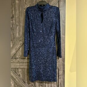 Vince Camuto Midnight Blue Sequin Dress